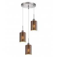 CLA-Espejo4 Interior Iron & Rose Gold with Dotted Effect Oblong Pendant Lights